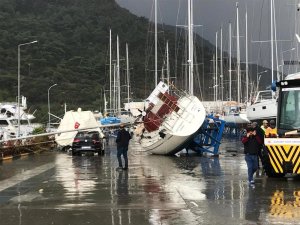 Milyon dolarlık tekneler kıyıya uçtu