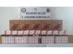 Bigadiç’te 10 bin paket kaçak sigara yakalandı
