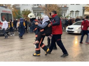 8 katlı binada yangın paniği