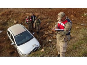 Gercüş’te otomobil menfeze uçtu: 1’i ağır 3 yaralı