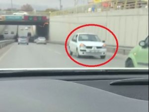 Konya'da alt geçitte geri geri gidip, trafiği tehlikeye düşürdü