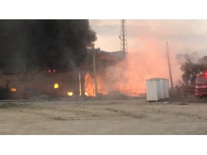 Kaş’ta depo yangını
