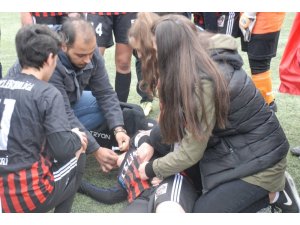 Yeşil sahada hayat kurtaran müdahale