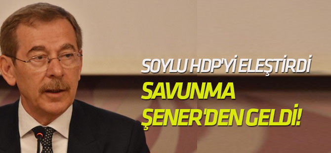 Soylu HDP'yi eleştirdi, savunma Şener'den geldi!