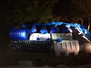 Elazığ’da 11 ton 140 litre kaçak içki ele geçirildi