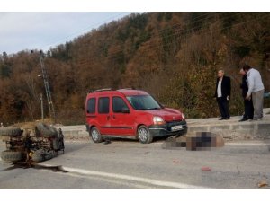 Otomobilin çarptığı ATV sürücüsü hayatını kaybetti