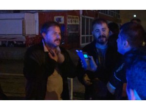 Kaza yapan alkollü sürücü ve arkadaşı polislere zor anlar yaşattı
