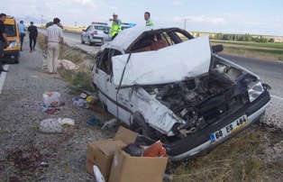 Konya'da trafik kazası: 1 ölü, 4 yaralı