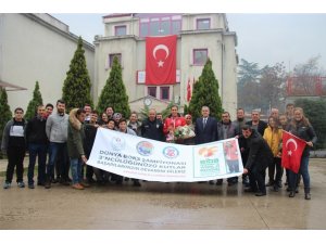 Dünya üçüncüsü Güneri için karşılama töreni düzenlendi