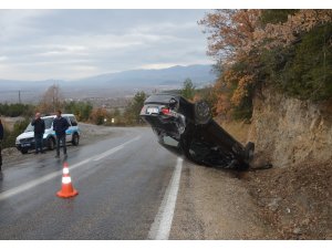 Tokat’ta otomobil takla attı: 1 yaralı