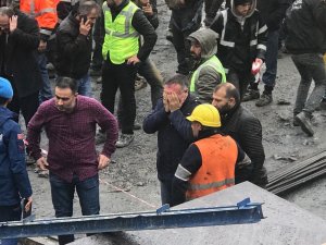 Otoyol çalışmasında beton blok düştü