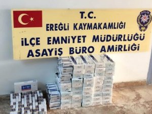 Ereğli’de kaçak sigara ele geçirildi