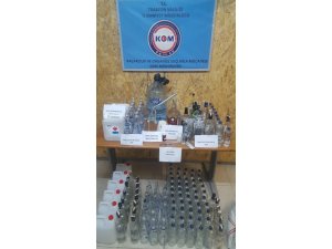 Trabzon’da kaçak içki imalathanesine baskın