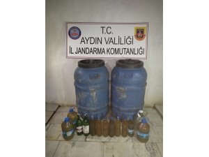 Aydın’da 390 litre kaçak içki ele geçirildi