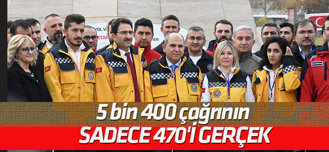 Konya'da 112'ye günde yapılan 5 bin 400 çağrının 470'i gerçek