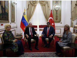Cumhurbaşkanı Erdoğan, Venezuela Devlet Başkanı Maduro ile görüştü