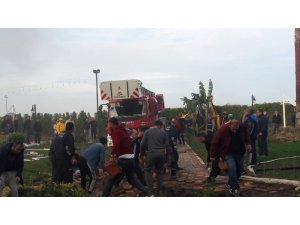 Yangında otelin 7. katında mahsur kaldılar