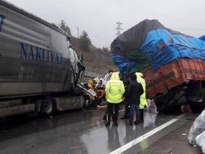 Sakarya’da tır kamyona çarptı: 2 yaralı