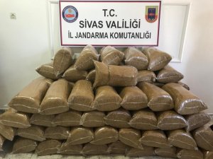 Sivas’ta 492 kilo tütün ele geçirildi