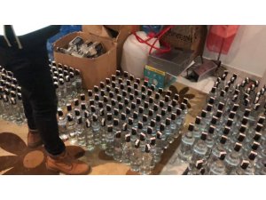 Antalya’da 454 litre sahte içki ele geçirildi