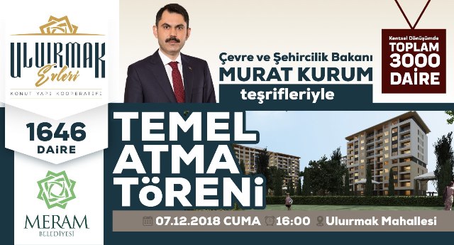 Uluırmak Evlerinin Temeli Atılıyor