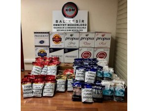 Balıkesir polisinde kaçak tütün operasyonu