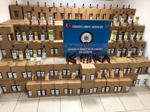 Karabük Emniyetinden kaçak alkol yüklü tıra operasyon