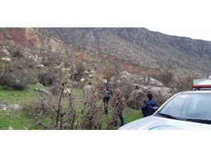 Kayalıklarda mahsur kalan keçi kurtarıldı