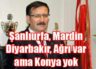 Konya projede yer almadı!