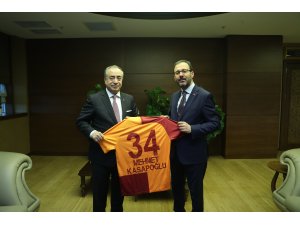 Bakan Kasapoğlu, Galatasaray Kulübü Başkanı Cengiz'i kabul etti