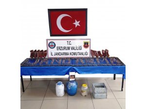 Erzurum’da sığınak içerisinde mühimmat ele geçirildi