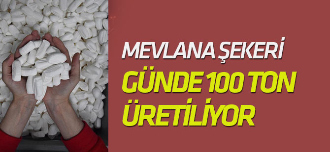 Mevlana Şekeri, Günde 100 Ton Üretiliyor