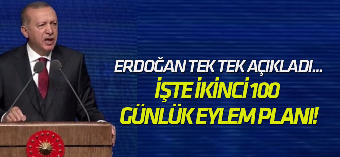 Erdoğan tek tek açıkladı... İşte ikinci 100 günlük eylem planı!