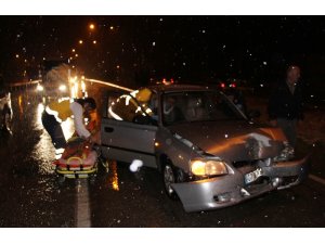 Kula’da zincirleme trafik kazası: 1 yaralı