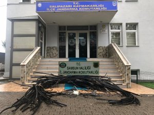Jandarmadan kablo hırsızlığı operasyonu