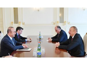 Çavuşoğlu Azerbaycan Cumhurbaşkanı Aliyev ile görüştü