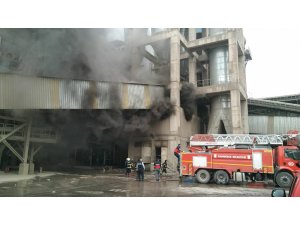Kırklareli'nde çimento fabrikasında yangın