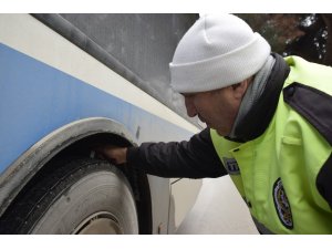 Burdur’da kış lastiği denetimi