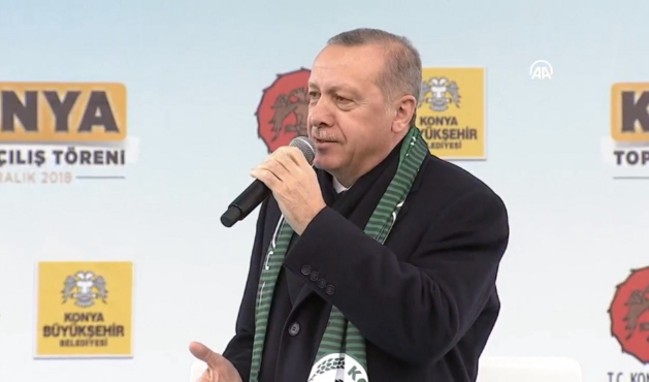 Erdoğan Konya'da toplu açılış töreninde konuşuyor