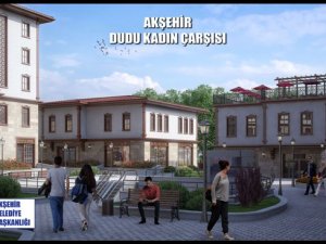 Akşehir Dudu Kadın Çarşısı inşaatı sürüyor