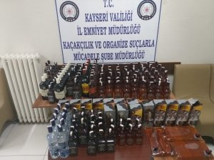 Yılbaşı öncesinde kaçak içki operasyonunda 145 şişe içki ele geçirildi
