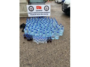 Gaziantep’te 768,5 litre kaçak içi ele geçirildi