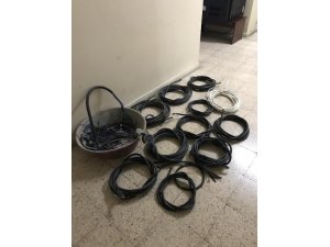 Musluk bataryası ve elektrik kablosu hırsızları yakalandı