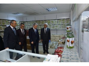Vali Akın'dan Toprak Mahsulleri Ofisinde inceleme