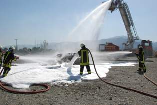 Akşehir İtfaiyesi’nden tatbikat
