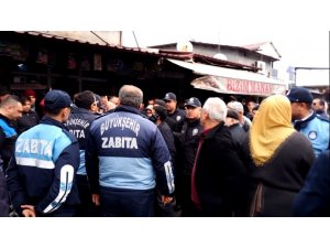 Hatay’da zabıta ile esnaf arasında gerginlik