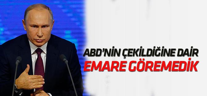 Putin ABD'nin Suriye'den çekilme kararını değerlendirdi