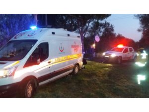 Ambulansı itfaiye kurtardı