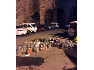 Fatih’te otellere kaçak içki operasyonu