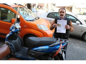 Önce motosikleti sonra cezası geldi